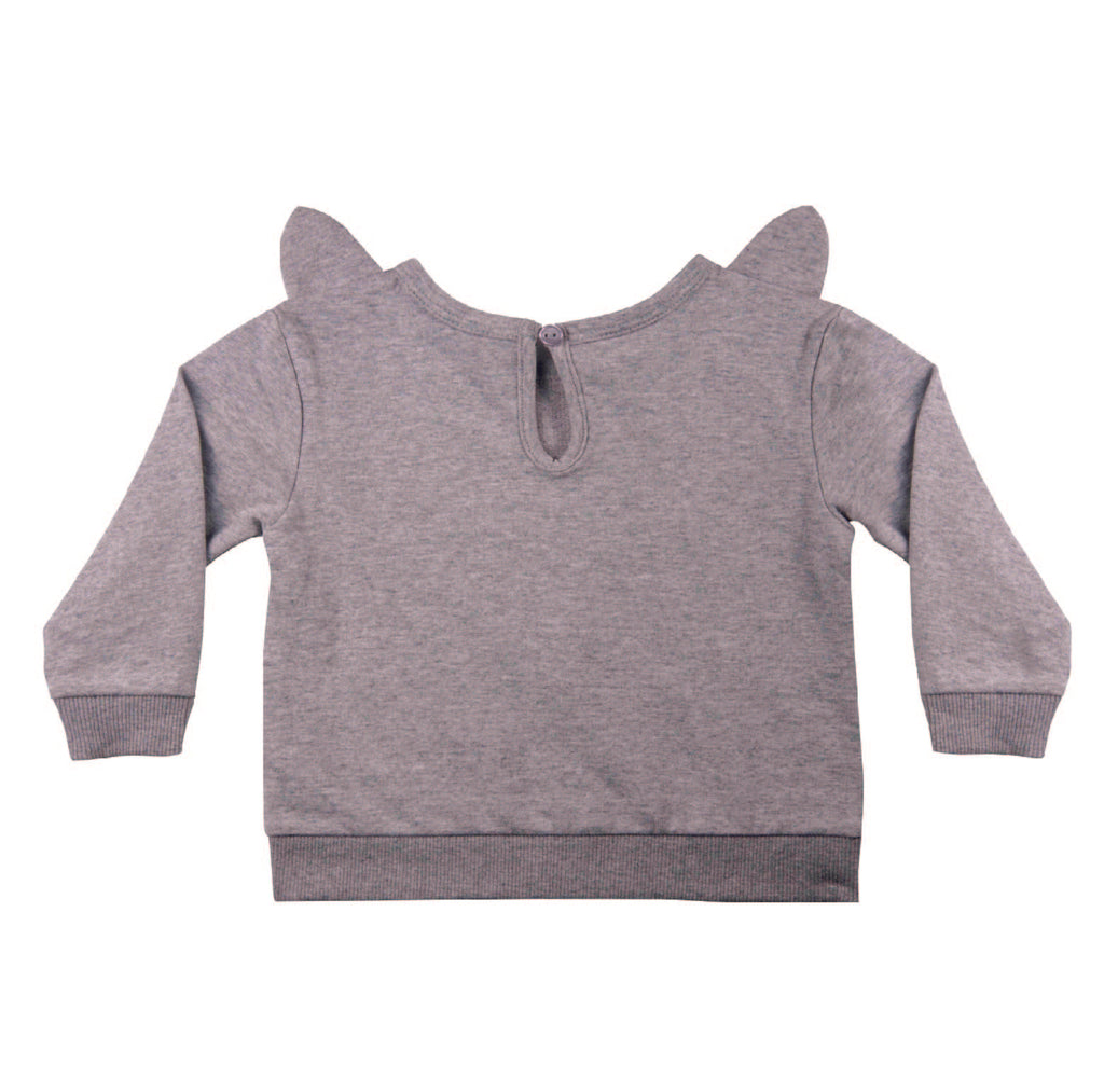 SweatShirt - Grey Melange, Buzzee Babies, Newborn baby clothes, Baby dress, infant dress