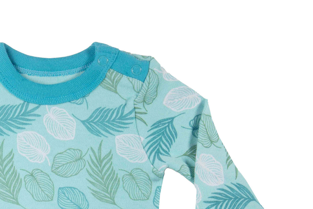 Bodysuit AquaSlashPeacockBlue5,Bodysuit for Newborns,Newborn Baby Clothes,BuzzeeBabies