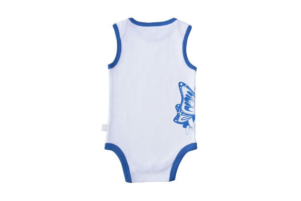 Sleeveless Bodysuit - Bellwether Blue, Buzzee Babies, Newborn baby clothes, Baby dress, infant dress