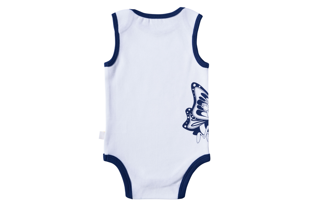 Sleeveless Bodysuit - Lapis Blue, Buzzee Babies, Newborn baby clothes, Baby dress, infant dress