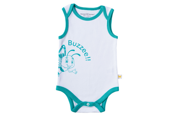 Sleeveless Bodysuit - Mint Leaf Buzzee Babies