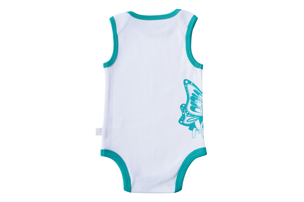 Sleeveless Bodysuit - Mint Leaf, Buzzee Babies, Newborn baby clothes, Baby dress, infant dress