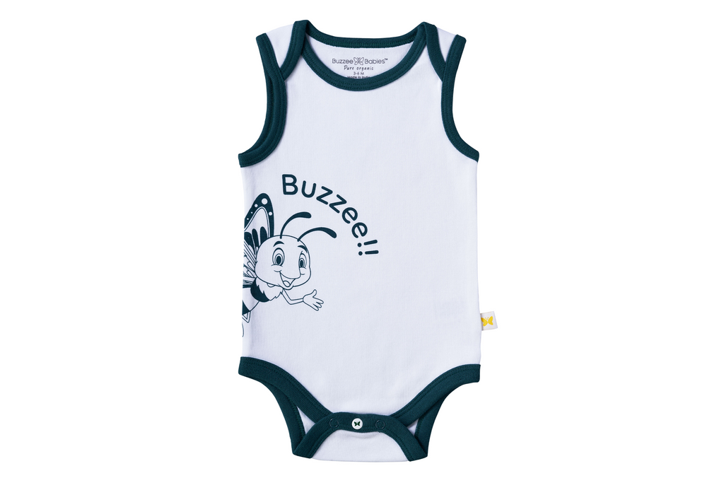 Sleeveless Bodysuit - Spruced Up, Buzzee Babies, Newborn baby clothes, Baby dress, infant dress