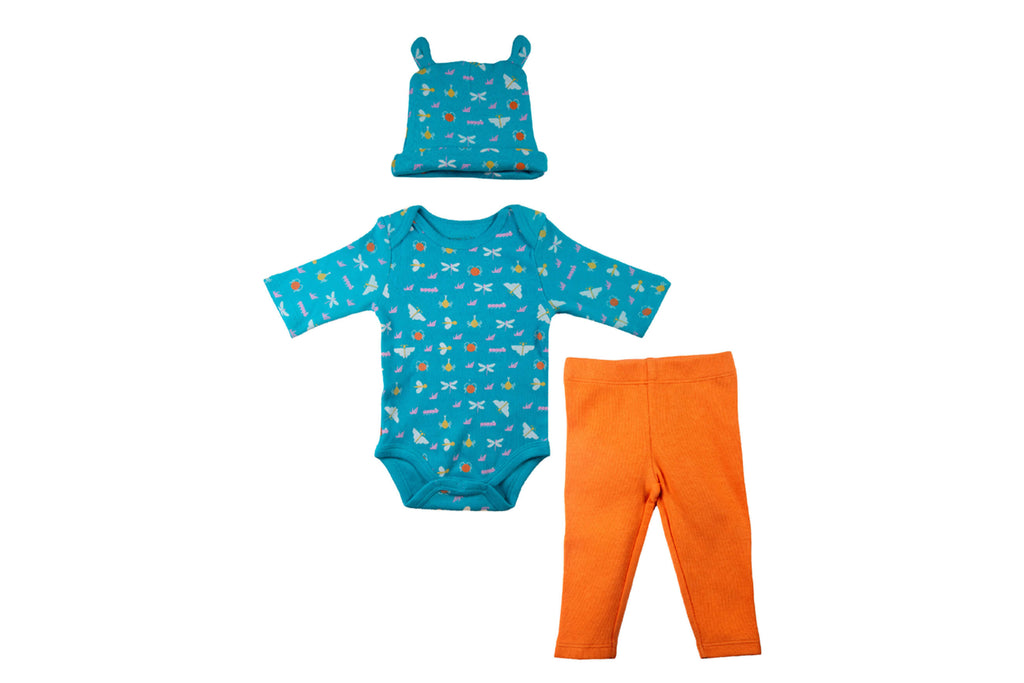 Bodysuit BlueCuracaoOrange1,Bodysuit for Newborns,Romper for Newborns,Jumpsuit,NewbornBaby Clothes,Buzzee Babies