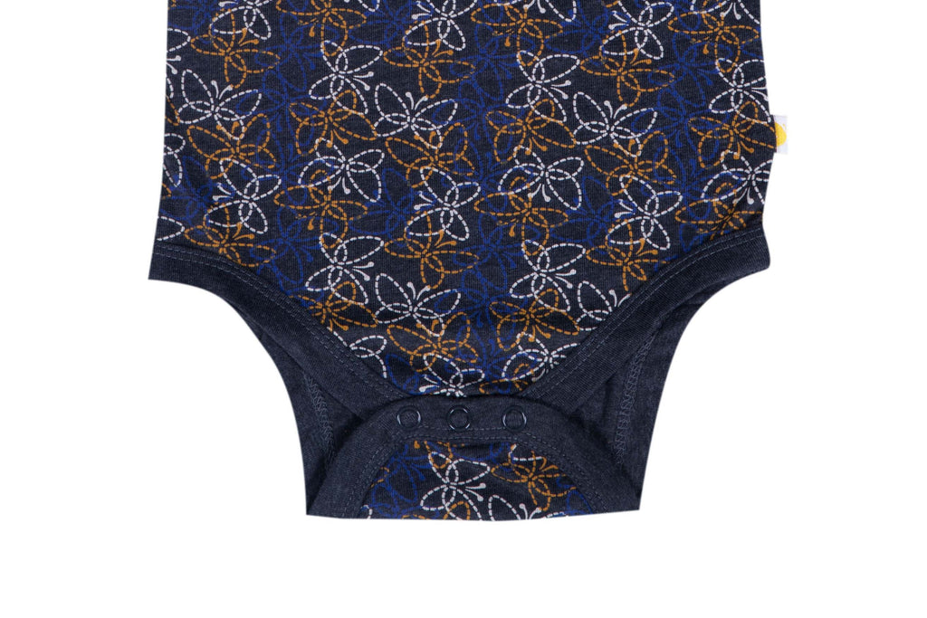 Bodysuit-CharcoalMelangeAOP1-4,Bodysuit for Newborns,Romper for Newborns,Newborn baby Clothes,Buzzee babies