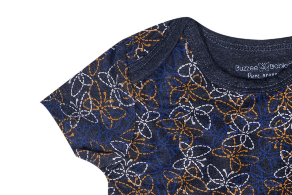 Bodysuit-CharcoalMelangeAOP1-5,Bodysuit for Newborns,Romper for Newborns,Newborn baby Clothes,Buzzee babies