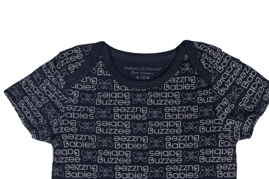 Bodysuit-CharcoalMelangeAOP2-3,Bodysuit for Newborns,Romper for Newborns,Jumpsuit,Newborn baby Clothes,Buzzee babies