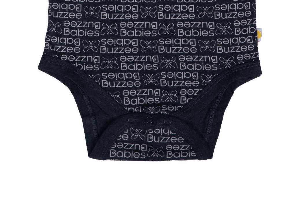 Bodysuit-CharcoalMelangeAOP2-4,Bodysuit for Newborns,Romper for Newborns,Jumpsuit,Newborn baby Clothes,Buzzee babies