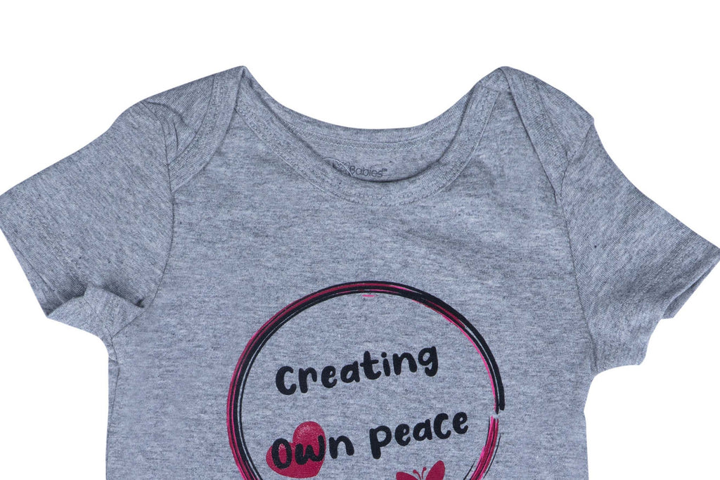 Bodysuit-DarkGreyMelange3,Bodysuit for Newborns,Romper for Newborns,Jumpsuit,Newborn baby Clothes,Buzzee babies