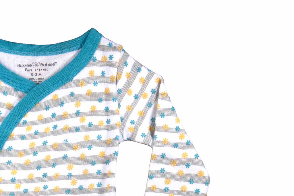 Bodysuit-PeacockBlue5,Romper for Newborns,Bodysuit for Newborns,Newborn Baby clothes,Buzzee babies