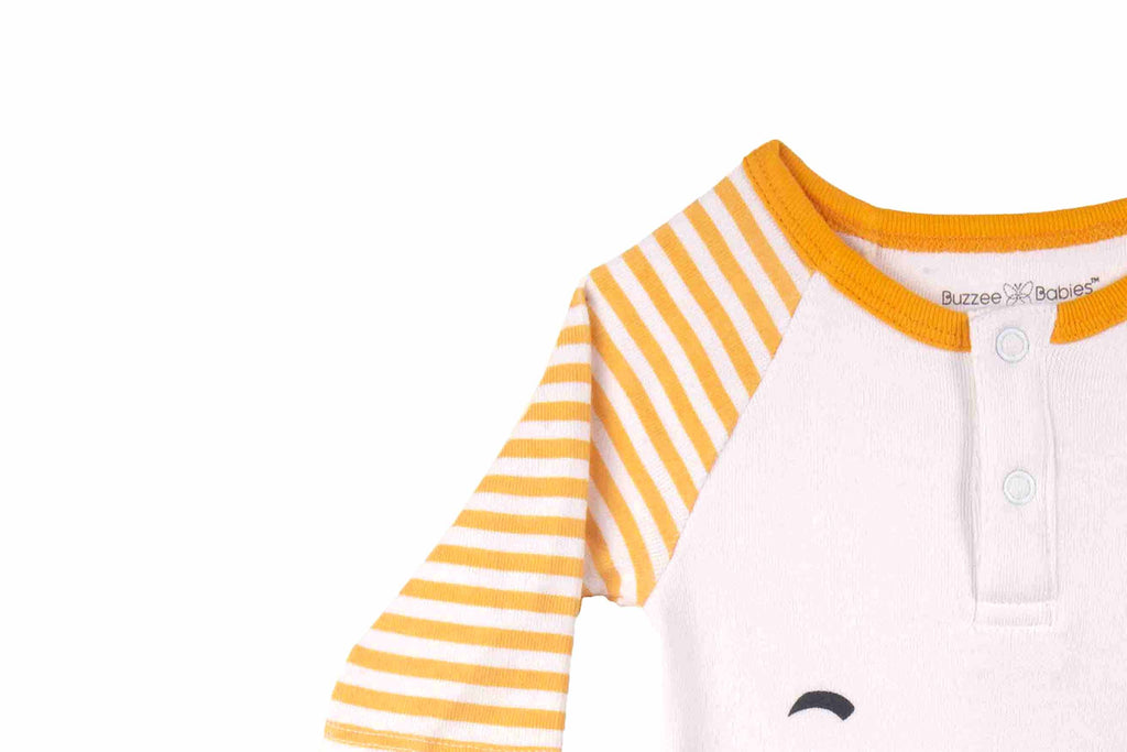 Bodysuit-SnowWhiteWarmApricot4,Romper for Newborns, Bodysuit for Newborns,Newborn baby Clothes,Buzzee Babies