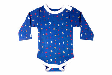 Bodysuit-SodaliteBlueWhite1, Romper for Newborns, Bodysuit for Newborns, Newborn baby clothes,Buzzee babies