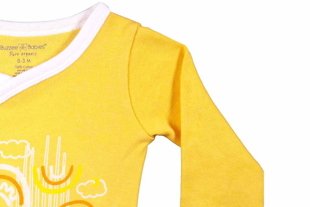 Bodysuit-SunYellow4,Romper for Newborns, Bodysuit for Newborns, Newborn baby Clothes,Buzzee babies