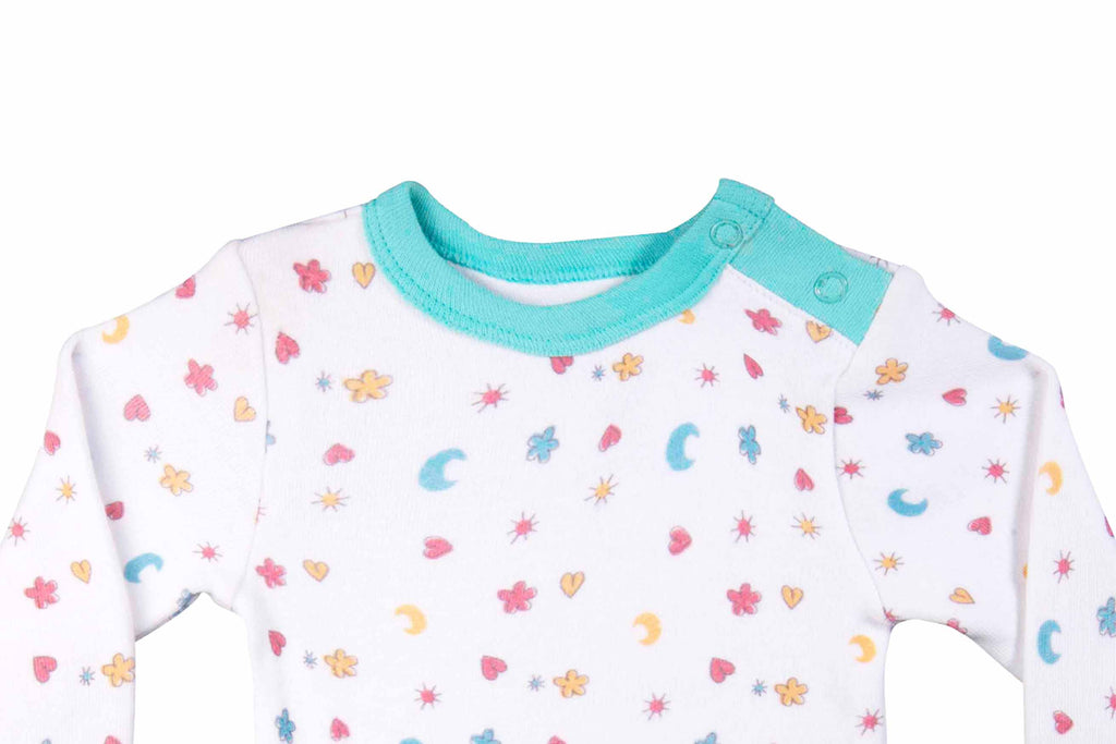 Bodysuit-WhiteAqueSplash3,Romper for Newborns, Bodysuit for Newborns, Newborn baby Clothes,Buzzee babies