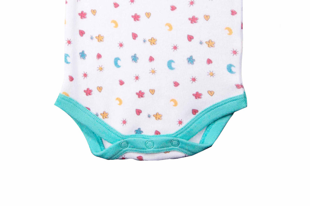 Bodysuit-WhiteAqueSplash4,Romper for Newborns, Bodysuit for Newborns, Newborn baby Clothes,Buzzee babies