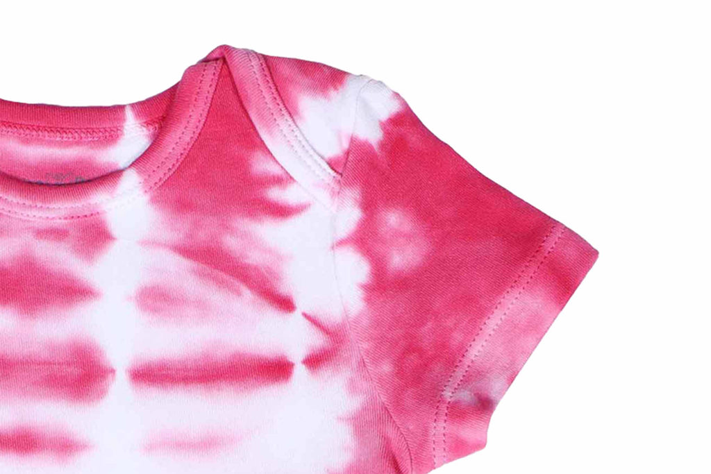 Bodysuits-ShiboriPinkTieDye5,Romper for Newborns,Bodysuit for Newborns,Newborn baby clothes,Buzzee babies