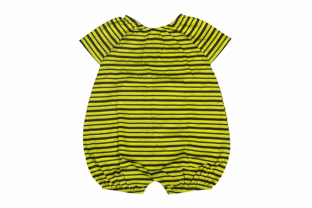 BodysuitwithSmocking-YellowStripes2,Romper for Newborns,Bodysuit for Newborns,Newborn Baby Clothes,Buzzee babies