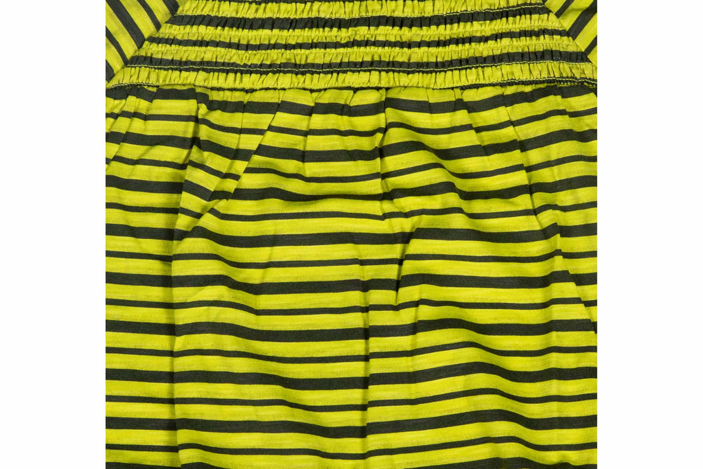 BodysuitwithSmocking-YellowStripes3,Romper for Newborns,Bodysuit for Newborns,Newborn Baby Clothes,Buzzee babies