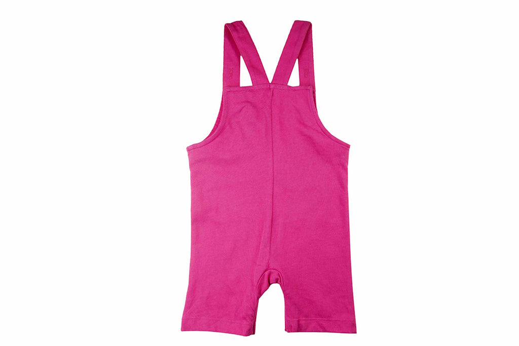 Dungaree-WhiteShockingPink4,Dungarees for Newborns,Newborn baby clothes,Buzzee Babies