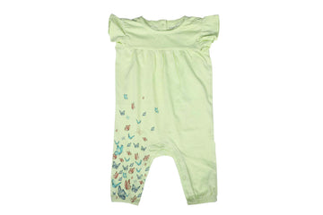 PlaySuit-DaiguriGreen1, Newborn Baby clothes, Playsuit for Newborns, Playsuit for Babies, Buzzee babies, Baby dress