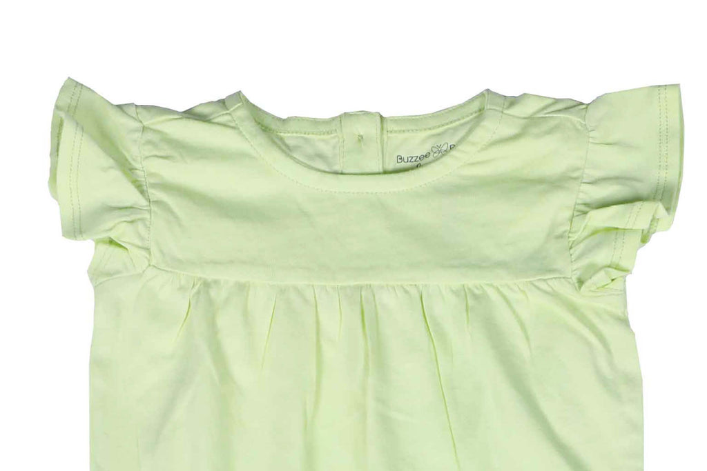 PlaySuit-DaiguriGreen2, Newborn Baby clothes, Playsuit for Newborns, Playsuit for Babies, Buzzee babies, Baby dress