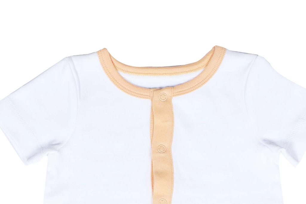 PlaySuit-MockOrange3, Newborn Baby clothes, Playsuit for Newborns, Playsuit for Babies, Buzzee babies, Baby dress