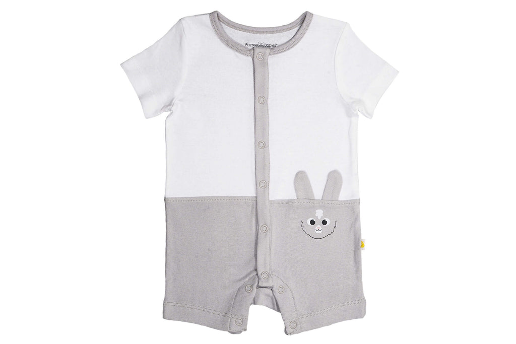 Playsuit-WhiteMicroChip1, Newborn Baby clothes, Playsuit for Newborns, Playsuit for Babies, Buzzee babies, Baby dress
