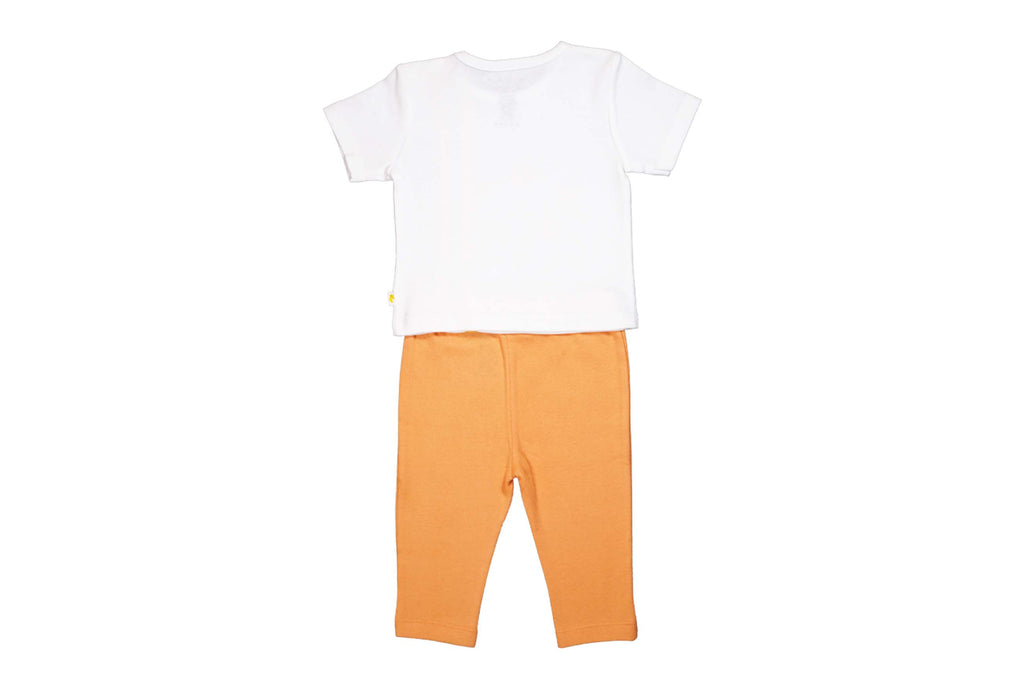 PyjamaSet-BrightWhiteCopperTan2,Newborn Baby clothes, pyjama set for Newborns, pyjama set for Babies, Buzzee babies, Baby dress