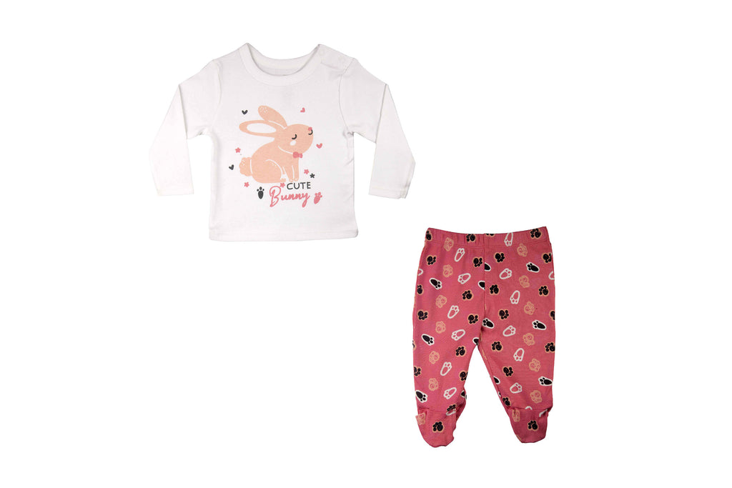 PyjamaSet-CannoliCreamGeargiaPeach1,Newborn Baby clothes, pyjama set for Newborns, pyjama set for Babies, Buzzee babies, Baby dress