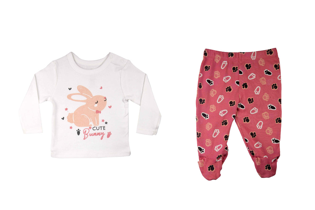 PyjamaSet-CannoliCreamGeargiaPeach2,Newborn Baby clothes, pyjama  set for Babies,Pyjama set for Newborns, Buzzee babies, Baby dress