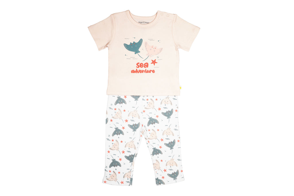 PyjamaSet-Creole-PinkWhiteAop1,Newborn Baby clothes, pyjama  set for Babies,Pyjama set for Newborns, Buzzee babies, Baby dress