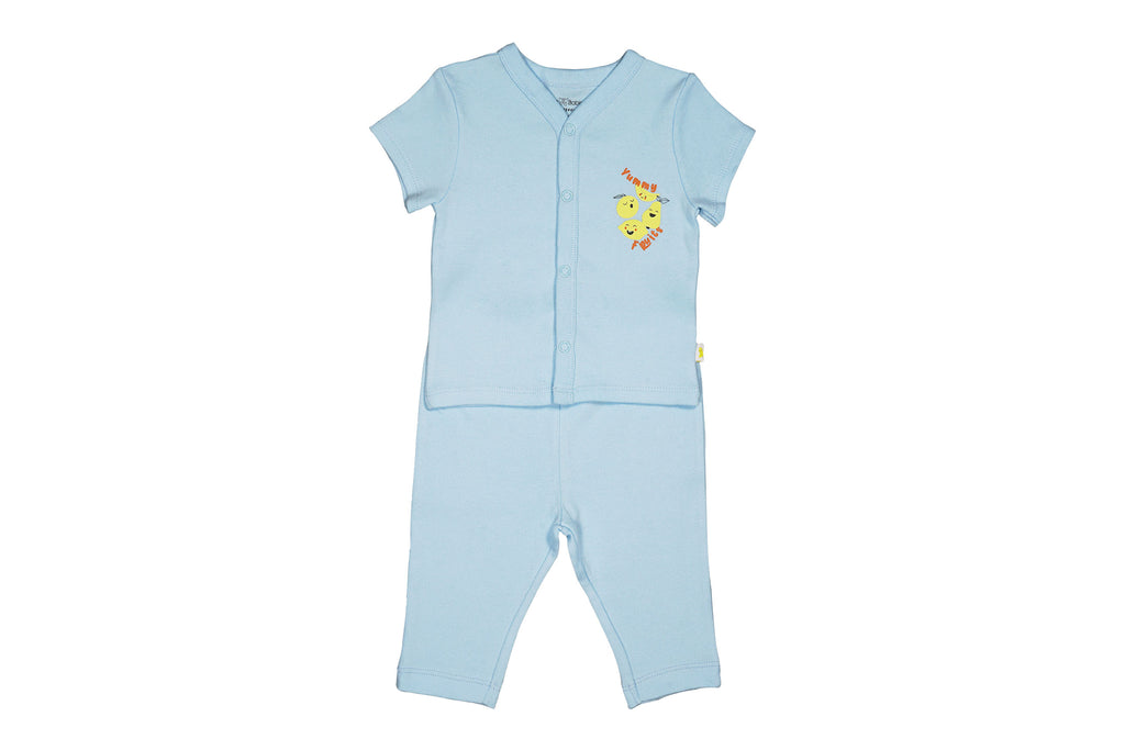 PyjamaSet-CrystalBlue1,Newborn Baby clothes, pyjama  set for Babies,Pyjama set for Newborns, Buzzee babies, Baby dress