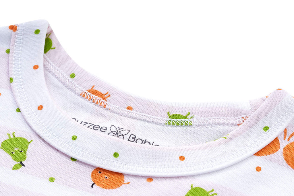 PyjamaSet-OrangeAOP4,Newborn Baby clothes, pyjama  set for Babies,Pyjama set for Newborns, Buzzee babies, Baby dress