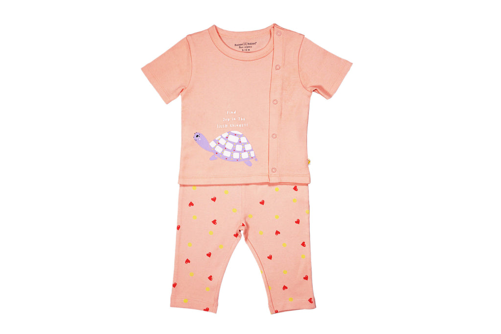 PyjamaSet-PeachPearl1,Newborn Baby clothes, pyjama  set for Babies,Pyjama set for Newborns, Buzzee babies, Baby dress