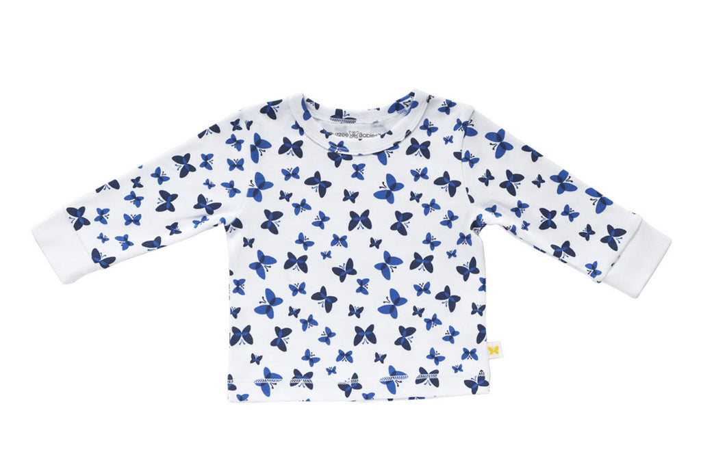 PyjamaSet-WhitewithBlue3,Newborn Baby clothes, pyjama  set for Babies,Pyjama set for Newborns, Buzzee babies, Baby dress