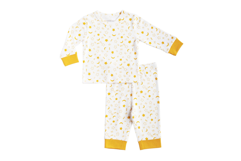 PyjamaSet-WhitewithYellowAOP1,Newborn Baby clothes, pyjama  set for Babies,Pyjama set for Newborns, Buzzee babies, Baby dress