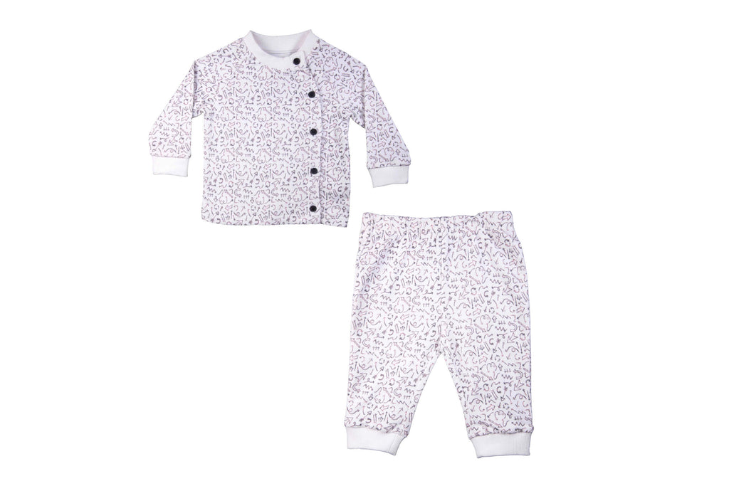 PyjamaSet-whiteaop2-1,Newborn Baby clothes, pyjama  set for Babies,Pyjama set for Newborns, Buzzee babies, Baby dress