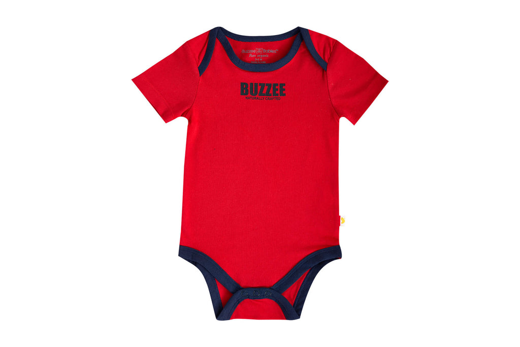ShortSleeveBodysuit-Red1,Newborn Baby clothes, bodysuit for Babies,romper for Newborns, Buzzee babies, Baby dress