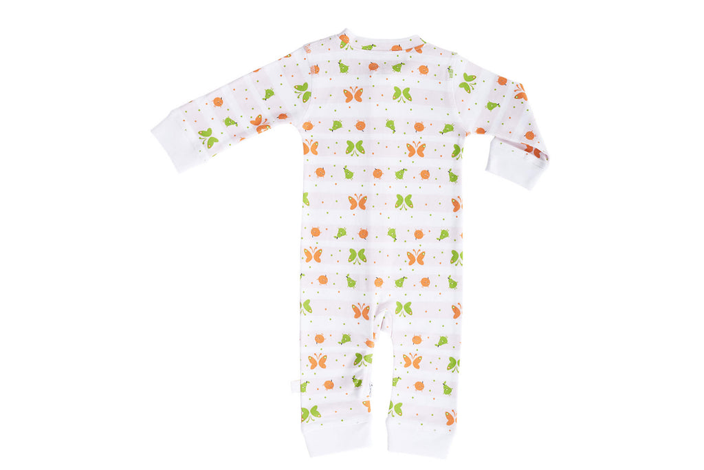 SleeperSuit-OrangeYellowAOP2,Newborn Baby clothes, nightwear for Babies,sleepsuit for Newborns, Buzzee babies, Baby dress