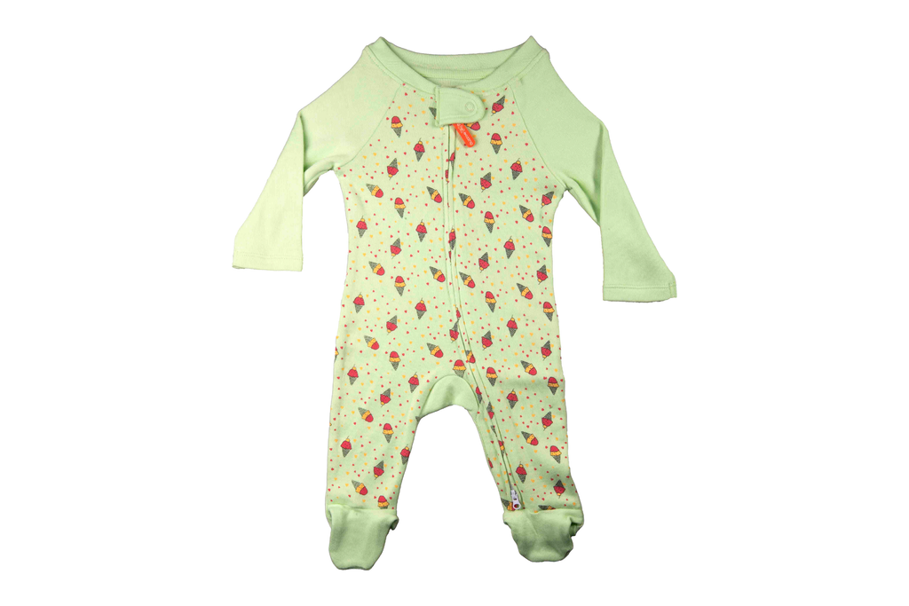 Sleepsuit - Patina Green, Buzzee Babies, Newborn baby clothes, Baby dress, infant dress