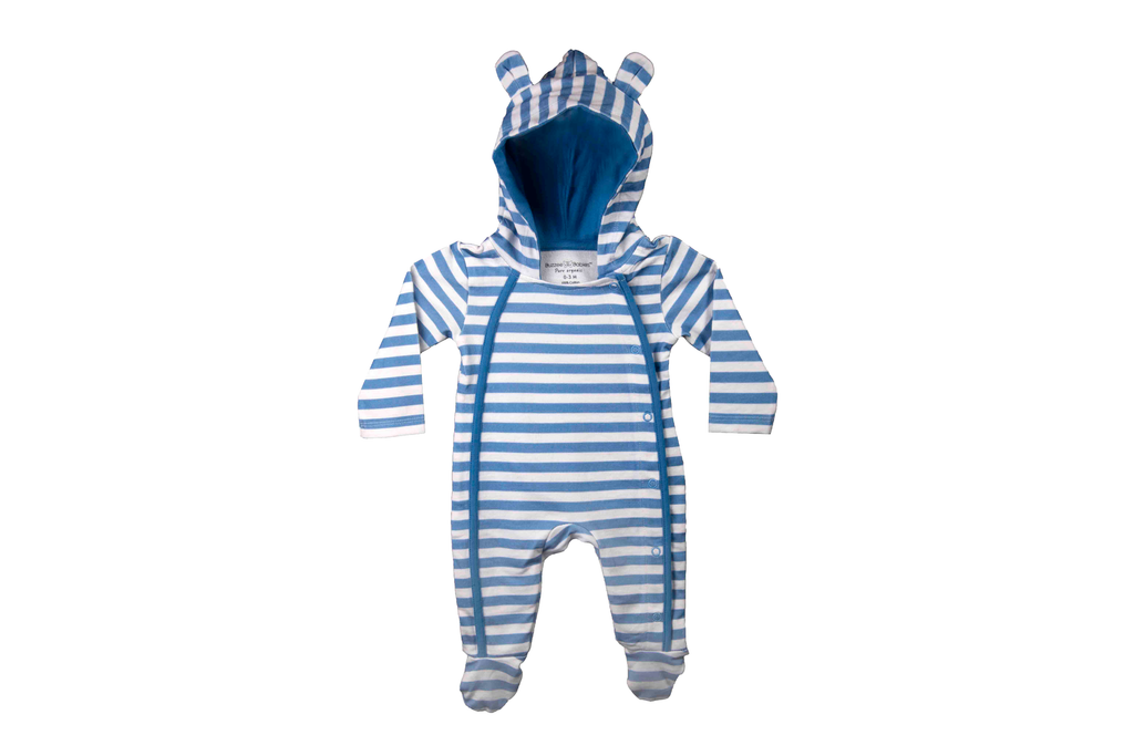 Sleepsuit - Placid Blue,Buzzee Babies, Newborn baby clothes, Baby dress, infant dress