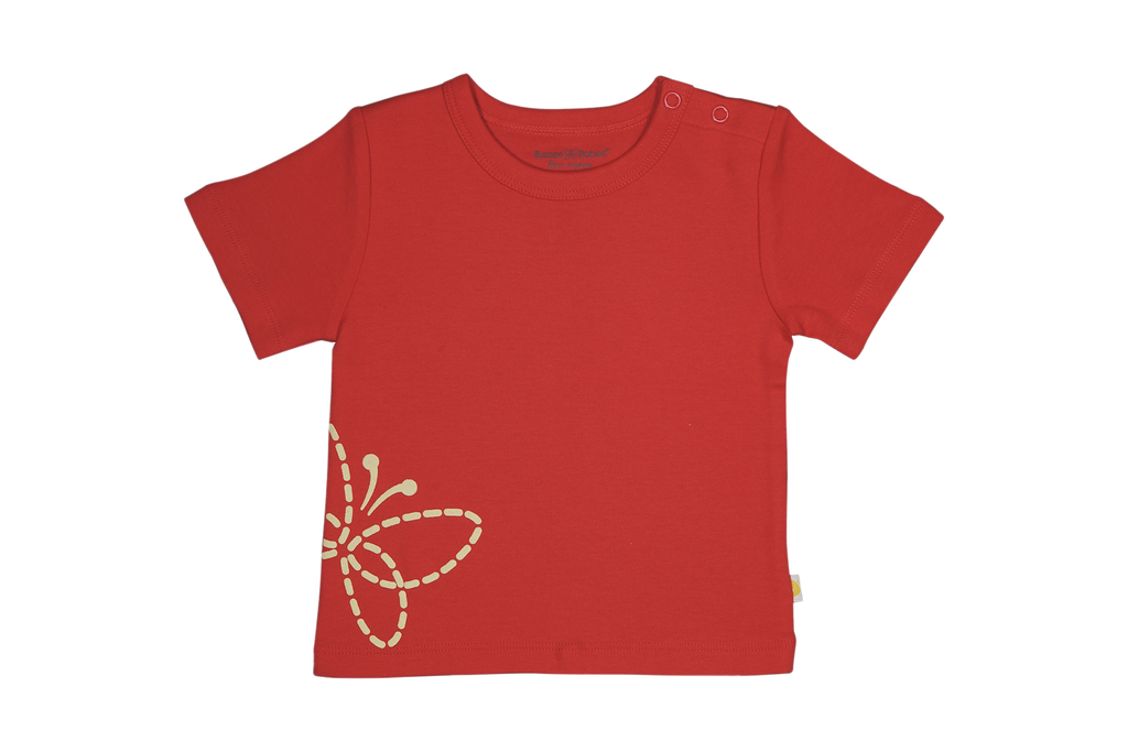 Tshirt - Poppy Red, Buzzee Babies, Newborn baby clothes, Baby dress, infant dress