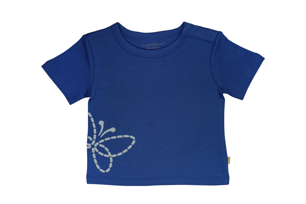 Tshirt - Sodalite Blue, Buzzee Babies, Newborn baby clothes, Baby dress, infant dress