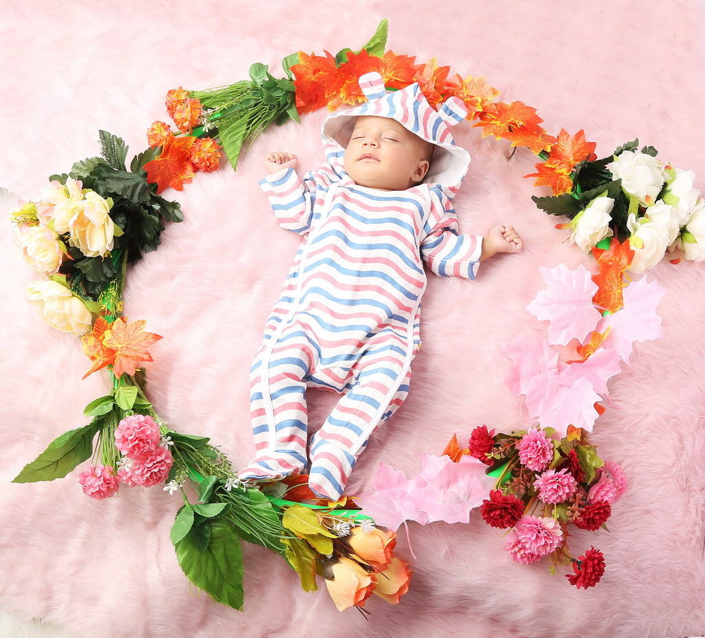 Sleepsuit-Bit-of-Blue,Newborn Baby clothes, nightwear for Babies,sleepsuit for Newborns, Buzzee babies, Baby dress